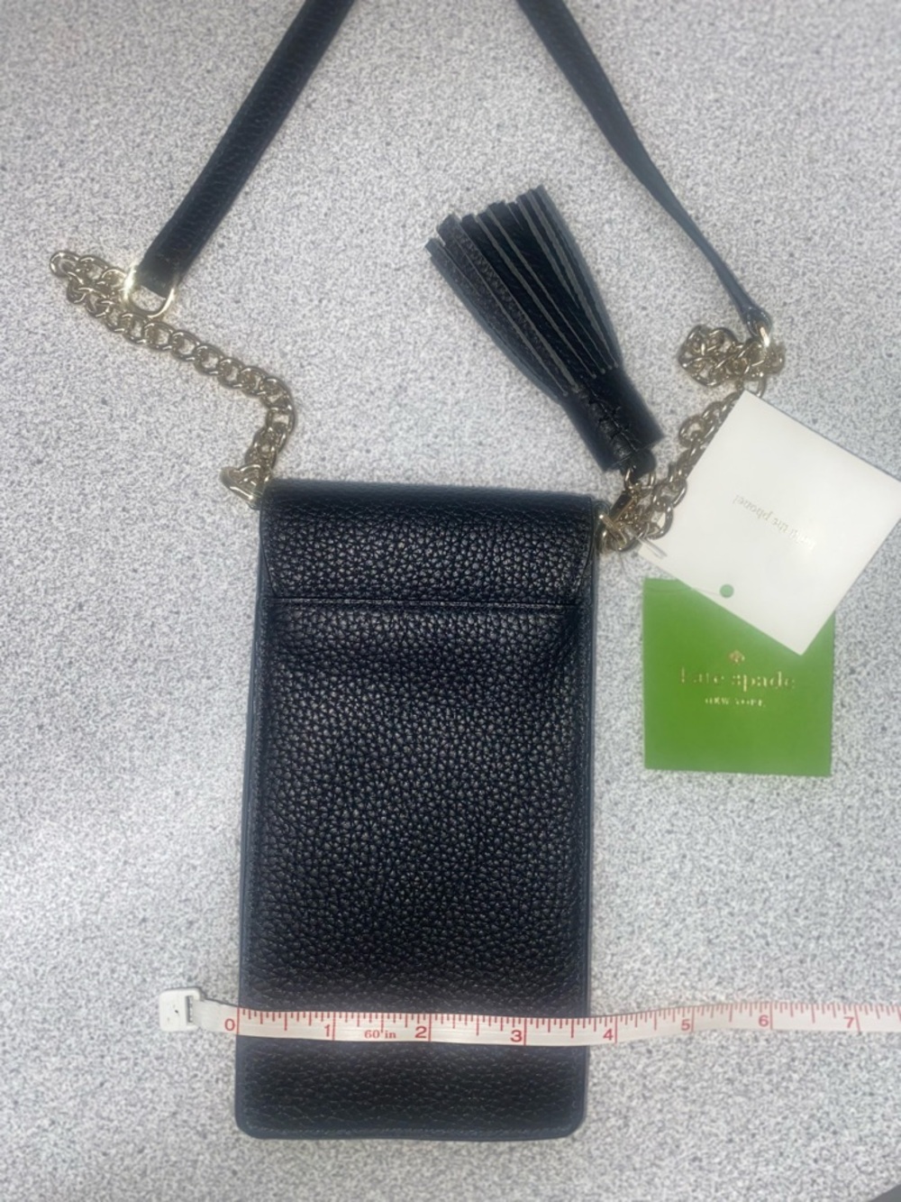 Kate Spade Black North-South Crossbody Phone Purse NWT - Picture 10 of 13